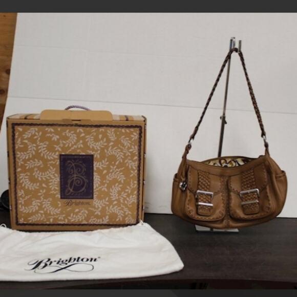 BRIGHTON EUC DORSET CHESTNUT HOBO * - Picture 1 of 6